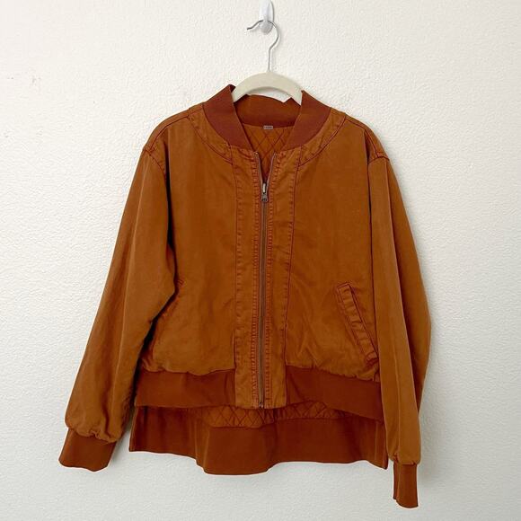 [Young Fabulous & Broke] Camel Brown Colton Reversible Bomber Jacket Sz Large L - Picture 1 of 15